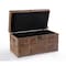 Vintiquewise Wooden Rectangular Lined Rustic Storage Trunk with Latch, Medium QI003512M - alternate 3
